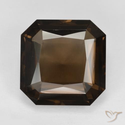 8.38ct Natural Dark Brown Smoky Quartz, Emerald Cut, VVS-VS