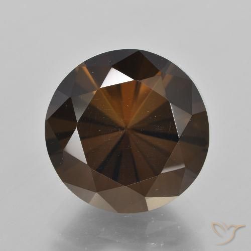 Hickory Brown Smoky Quartz Gem - 9.9ct Diamond-Cut (ID: 408021)