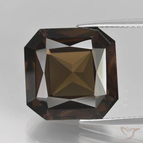 13.94ct Natural Brown Smoky Quartz, Emerald Cut, VVS