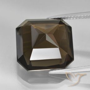 Smoky Quartz Gemstone in 15 x 15 mm (calibrated) Size for Sale, Smoky Quartz Stone in Brown Color