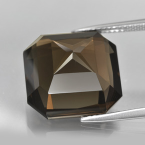 Smoky Quartz Gemstone in 15 x 15 mm (calibrated) Size for Sale, Smoky Quartz Stone in Umber Brown Color