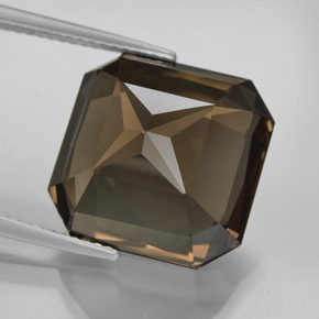 Smoky Quartz Gemstone in 15 x 15 mm (calibrated) Size for Sale, Smoky Quartz Stone in Dark Brown Color