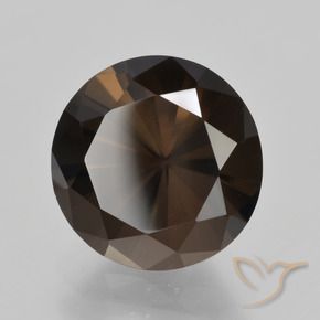 5.53 ct Brown Smoky Quartz Stone, Natural Smoky Quartz in Diamond-Cut Shape for Sale