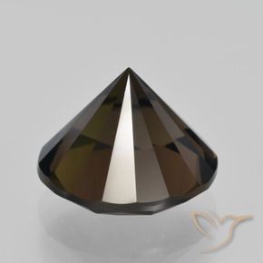 Smoky Quartz Gemstone in 12 mm (calibrated) Size for Sale, Smoky Quartz Stone in Umber Brown Color
