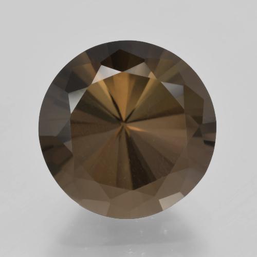 dunkelbraun Rauchquarz Edelstein - 5.9ct Diamanten-Schliff (ID: 408054)