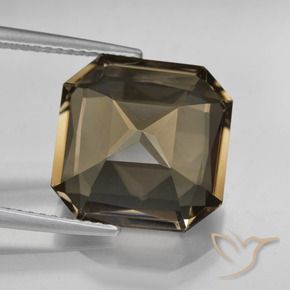 Smoky Quartz Gemstone in 13 x 13 mm (calibrated) Size for Sale, Smoky Quartz Stone in Umber Brown Color