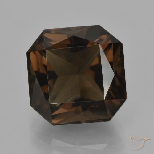 8.37ct Natural Medium Brown Smoky Quartz, Emerald Cut, VVS