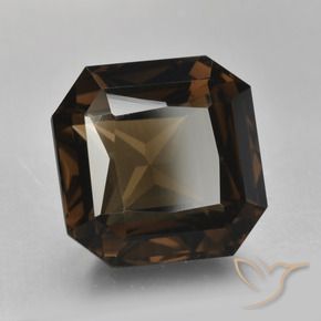 8.52 ct Brown Smoky Quartz Stone, Natural Smoky Quartz in Octagon / Scissor Cut Shape for Sale