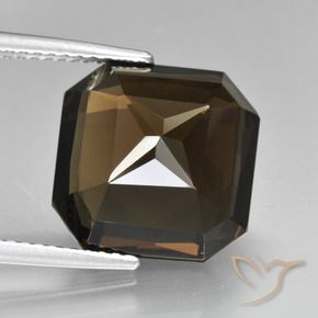 Smoky Quartz Gemstone in 12 x 12 mm (calibrated) Size for Sale, Smoky Quartz Stone in Umber Brown Color