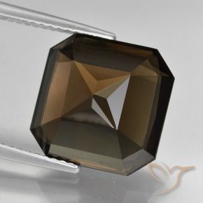 Smoky Quartz Gemstone in 12 x 12 mm (calibrated) Size for Sale, Smoky Quartz Stone in Dark Brown Color