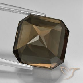 Smoky Quartz Gemstone in 12 x 12 mm (calibrated) Size for Sale, Smoky Quartz Stone in Dark Brown Color