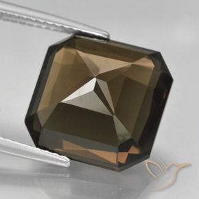 Smoky Quartz Gemstone in 13 x 13 mm (calibrated) Size for Sale, Smoky Quartz Stone in Umber Brown Color