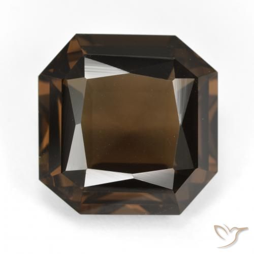 9.16ct Natural Chocolate Brown Smoky Quartz, Emerald Cut, VVS