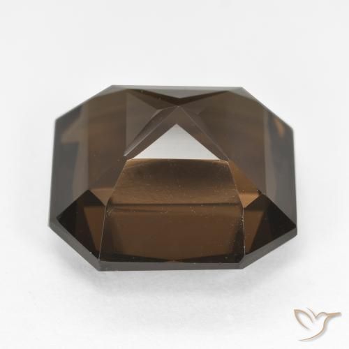 Smoky Quartz Gemstone in 13.3 x 12.3 mm Size for Sale, Smoky Quartz Stone in Chocolate Brown Color