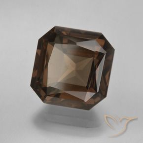 6.20 ct Brown Smoky Quartz Stone, Natural Smoky Quartz in Octagon / Scissor Cut Shape for Sale