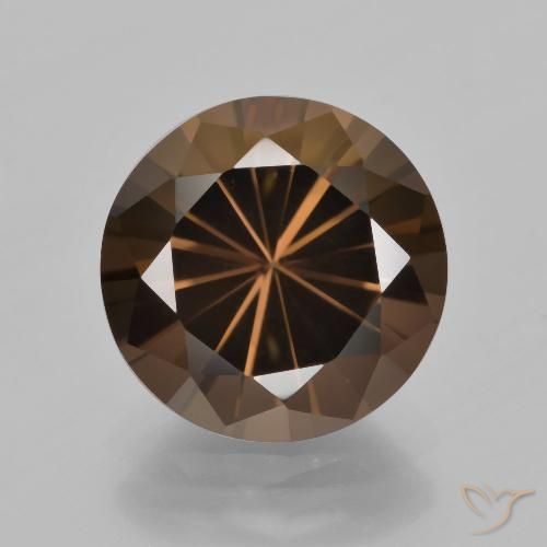 5.85 ct Brown Smoky Quartz Gemstone, Smoky Quartz Gem in Diamond-Cut Shape for Sale.