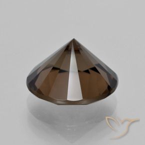 Smoky Quartz Gemstone in 12.5 mm Size for Sale, Smoky Quartz Stone in Hickory Brown Color