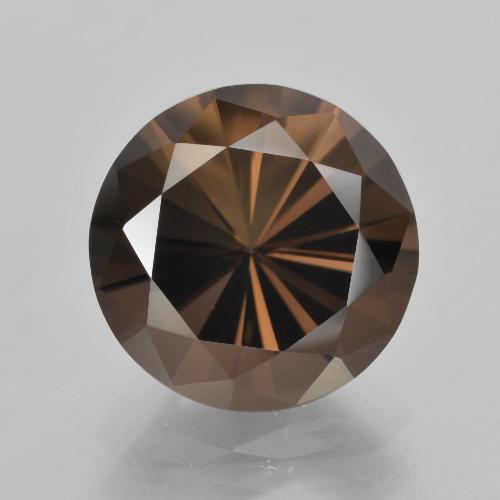 Deep Brown Smoky Quartz Gem - 6.6ct Diamond-Cut (ID: 408097)