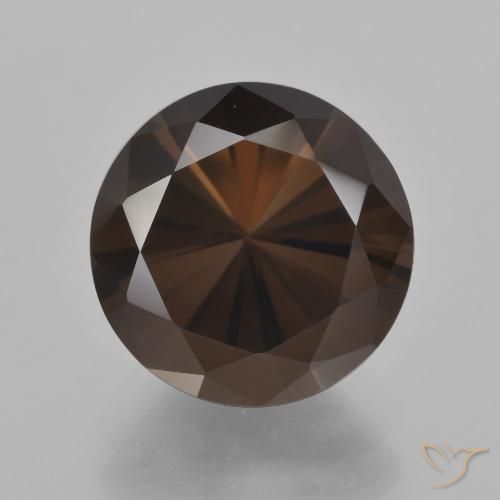 6.99ct Natural Reddish Brown Smoky Quartz, Round, VVS