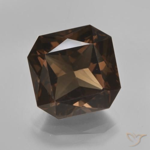 7.15ct Natural Medium Brown Smoky Quartz, Emerald Cut, VVS