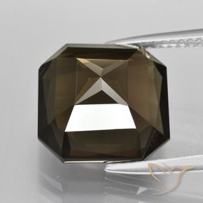Smoky Quartz Gemstone in 12 x 12 mm (calibrated) Size for Sale, Smoky Quartz Stone in Umber Brown Color