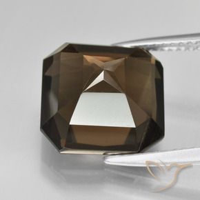Smoky Quartz Gemstone in 12 x 12 mm (calibrated) Size for Sale, Smoky Quartz Stone in Dark Brown Color