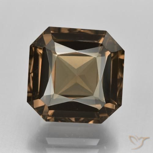 7.87ct Natural Warm Brown Smoky Quartz, Emerald Cut, VVS
