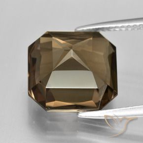 Smoky Quartz Gemstone in 12 x 12 mm (calibrated) Size for Sale, Smoky Quartz Stone in Warm Brown Color