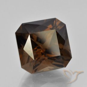 10.01 ct Brown Smoky Quartz Stone, Natural Smoky Quartz in Octagon / Scissor Cut Shape for Sale
