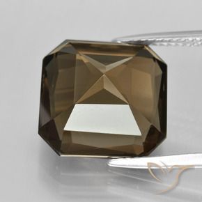 Smoky Quartz Gemstone in 14 x 14 mm (calibrated) Size for Sale, Smoky Quartz Stone in Medium-Light Brown Color