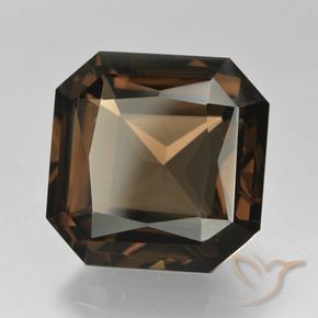 11.58 ct Brown Smoky Quartz Stone, Natural Smoky Quartz in Octagon / Scissor Cut Shape for Sale