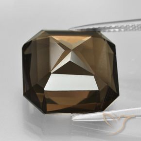 Smoky Quartz Gemstone in 14 x 14 mm (calibrated) Size for Sale, Smoky Quartz Stone in Reddish Brown Color