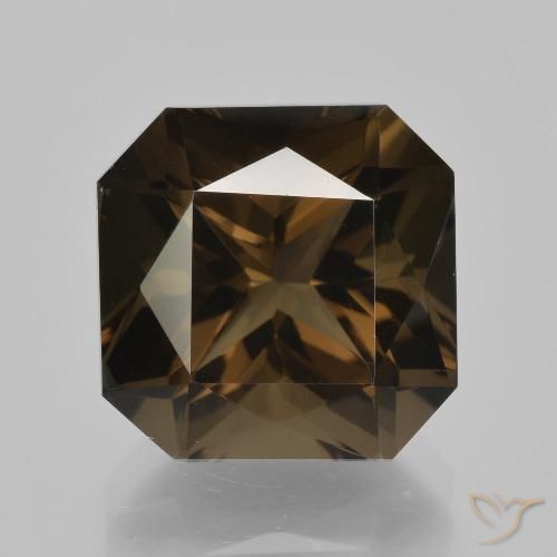 8.90ct Natural Dark Brown Smoky Quartz, Emerald Cut, VVS
