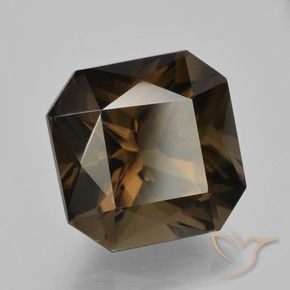 8.90 ct Brown Smoky Quartz Stone, Natural Smoky Quartz in Octagon / Scissor Cut Shape for Sale