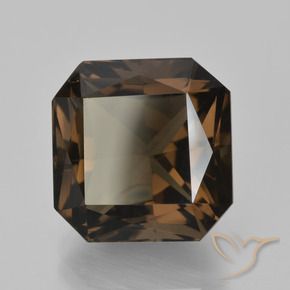 10.23 ct Brown Smoky Quartz Stone, Natural Smoky Quartz in Octagon / Scissor Cut Shape for Sale