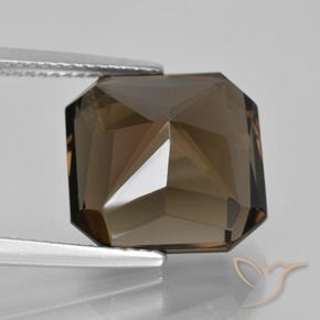 Smoky Quartz Gemstone in 13 x 13 mm (calibrated) Size for Sale, Smoky Quartz Stone in Chocolate Brown Color