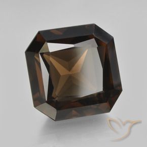 11.09 ct Brown Smoky Quartz Stone, Natural Smoky Quartz in Octagon / Scissor Cut Shape for Sale