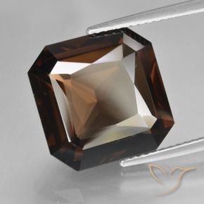 10.05 ct Brown Smoky Quartz Stone, Natural Smoky Quartz in Octagon / Scissor Cut Shape for Sale