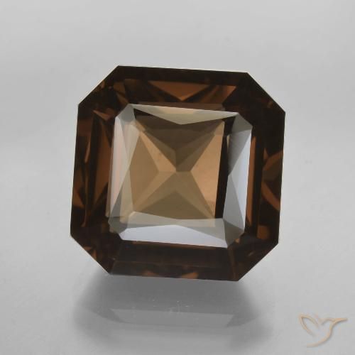 Quarzo fumé a taglio ottagonale da 10,54 ct, 13,3 x 13,2 mm dal Brasile, Photo A