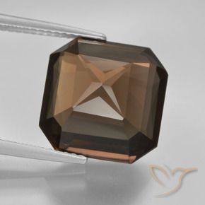 Smoky Quartz Gemstone in 13 x 13 mm (calibrated) Size for Sale, Smoky Quartz Stone in Hickory Brown Color