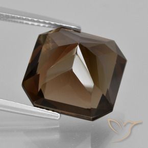 Smoky Quartz Gemstone in 14 x 14 mm (calibrated) Size for Sale, Smoky Quartz Stone in Brown Color