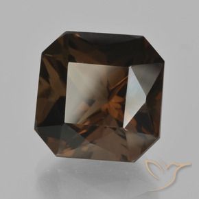 11.09 ct Brown Smoky Quartz Stone, Natural Smoky Quartz in Octagon / Scissor Cut Shape for Sale
