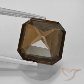 Smoky Quartz Gemstone in 12 x 12 mm (calibrated) Size for Sale, Smoky Quartz Stone in Dark Brown Color