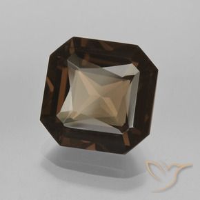 7.08 ct Brown Smoky Quartz Stone, Natural Smoky Quartz in Octagon / Scissor Cut Shape for Sale