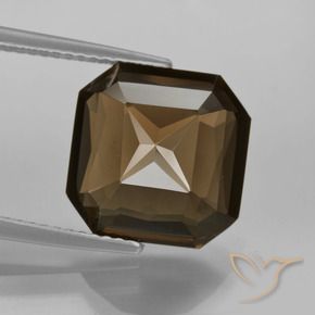 Smoky Quartz Gemstone in 12 x 12 mm (calibrated) Size for Sale, Smoky Quartz Stone in Dark Brown Color