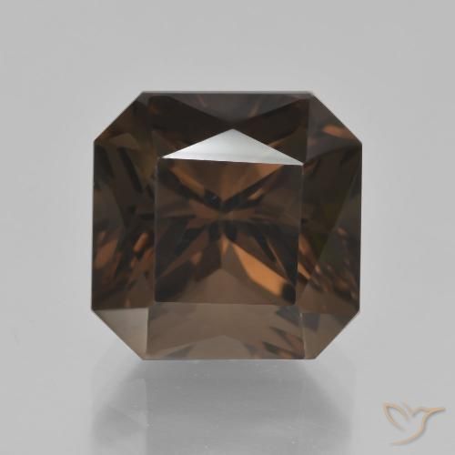 8.07ct Natural Dark Blue Smoky Quartz, Emerald Cut, VVS