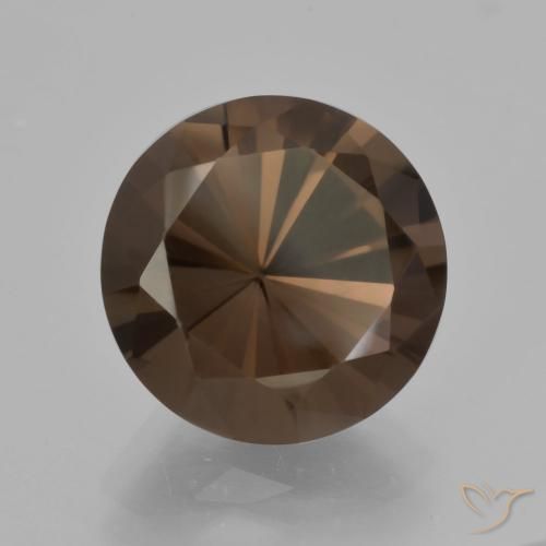 5.97 ct Brown Smoky Quartz Stone, Natural Smoky Quartz in Diamond-Cut Shape for Sale
