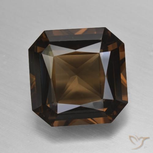 11.64 ct Brown Smoky Quartz Gemstone, Smoky Quartz Gem in Octagon / Scissor Cut Shape for Sale.
