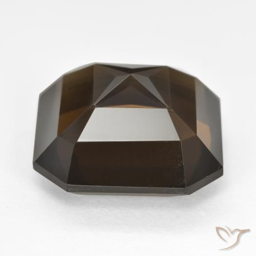 Smoky Quartz Gemstone in 15 x 15 mm (calibrated) Size for Sale, Smoky Quartz Stone in Dark Brown Color