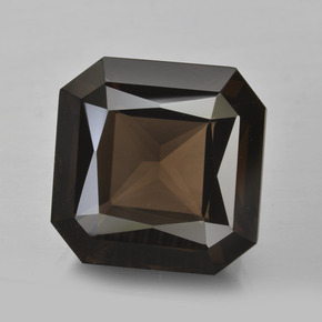 Blu scuro Quarzo fumé Gem - 12ct Ottagono / taglio a forbice (ID: 408266)